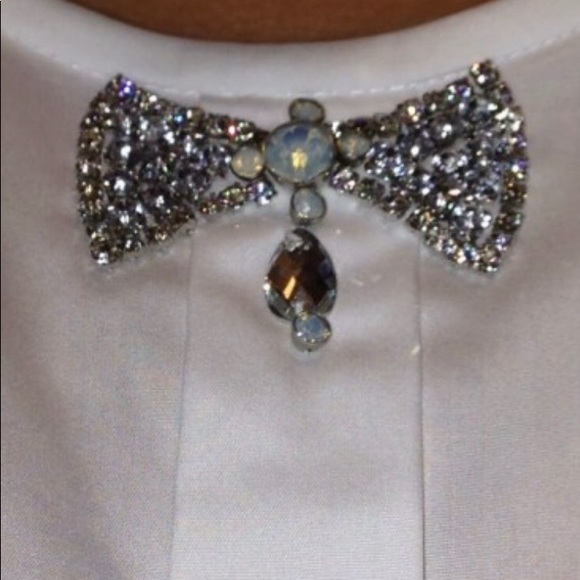 J Crew Jeweled Bow Top - Picture 3 of 4